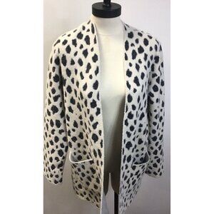 Ann Taylor SOFT Open Front Sweater Animal Print Size Medium 🥰